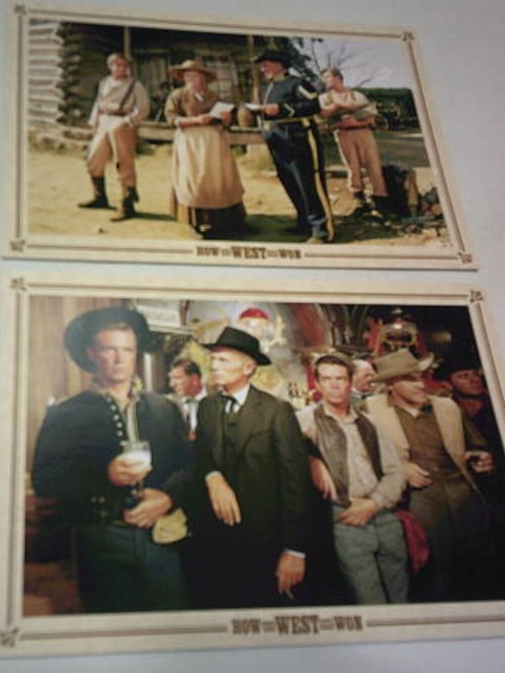 2 VTG 5X7" HOW THE WEST WAS WON THE RAILROAD & CIVIL WAR SCENE STILL PHOTO'S 🔥